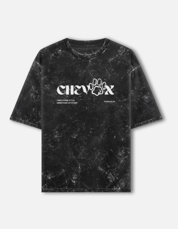 "CHEVOX Logo Og" Unisex Acid Washed Oversized Tee